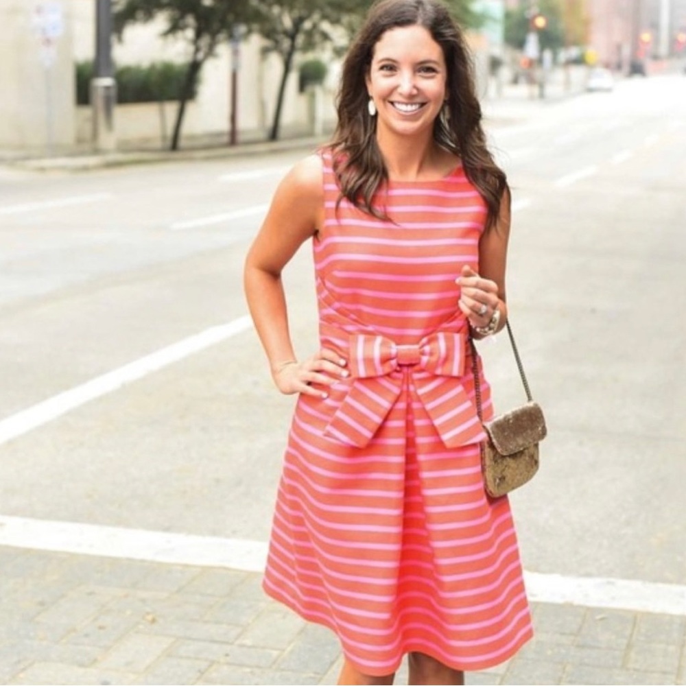 Kate Spade Jillian Striped Bow Dress -Like new